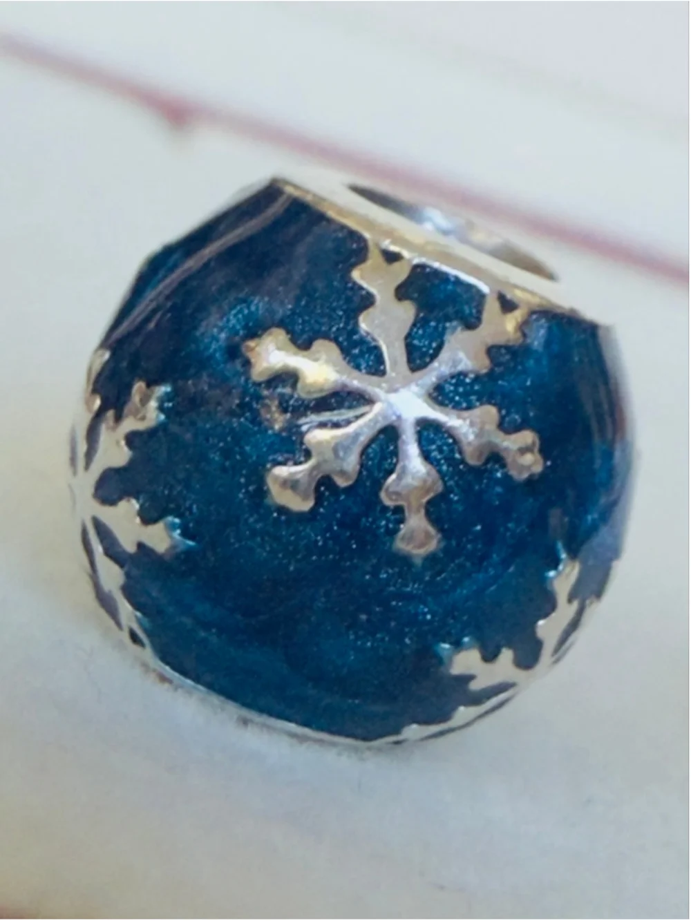 Pandora Sterling Silver 925 & Blue Enamel Wintry Delight Charm❗️Retired❗️ - Picture 4 of 6